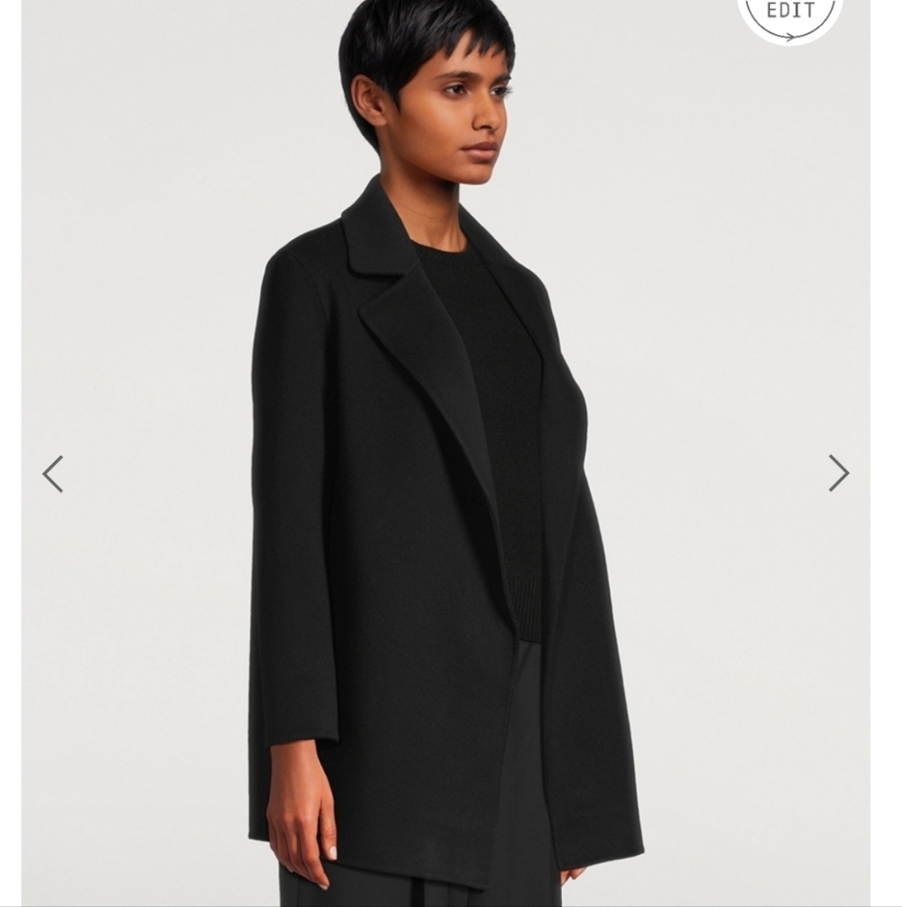 Theory Clairene Wool And Cashmere Coat In Black